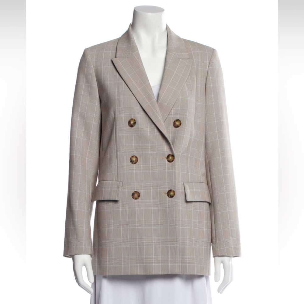 Maje Plaid Print Blazer (SIZE 36)